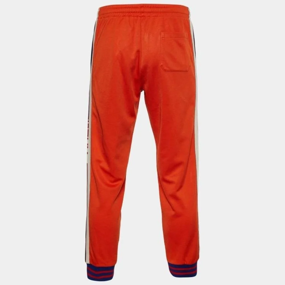 GUCCI Orange Technical Jersey Track Suit Jogger Pants Men's Size XXL